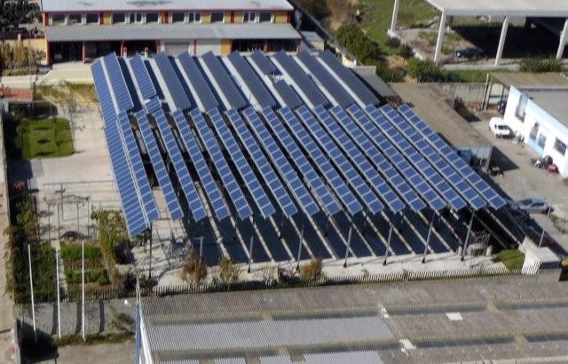Realizzazione impianto con pannelli fotovoltaici solarworld presso sede della Besan con potenza da 80kWp